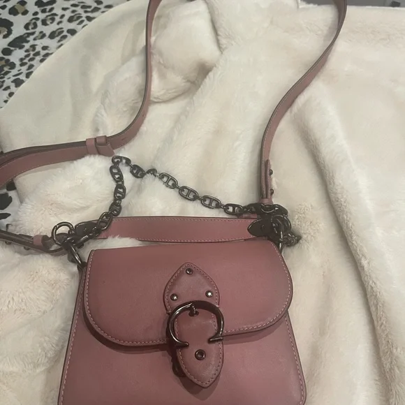 Pink Leather Shoulder Bag - Picture 2 of 5